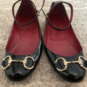 Gucci Horsebit Patent Flats
